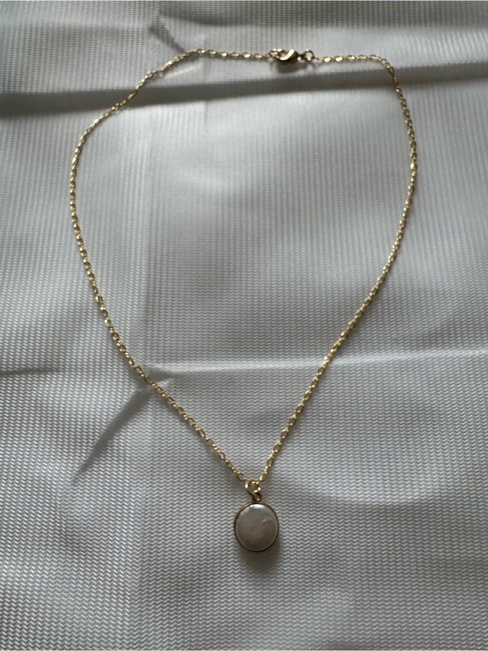 Pearl Necklace - Coin Pearl Necklace - Freshwater Pearl Necklace